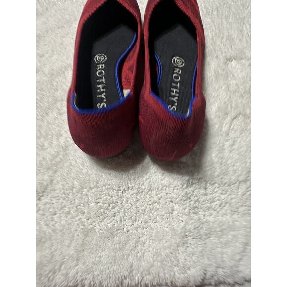 Rothy's The Point Pattern Red Camo Limited Edition Flats Shoes W8 Retired - Picture 12 of 13